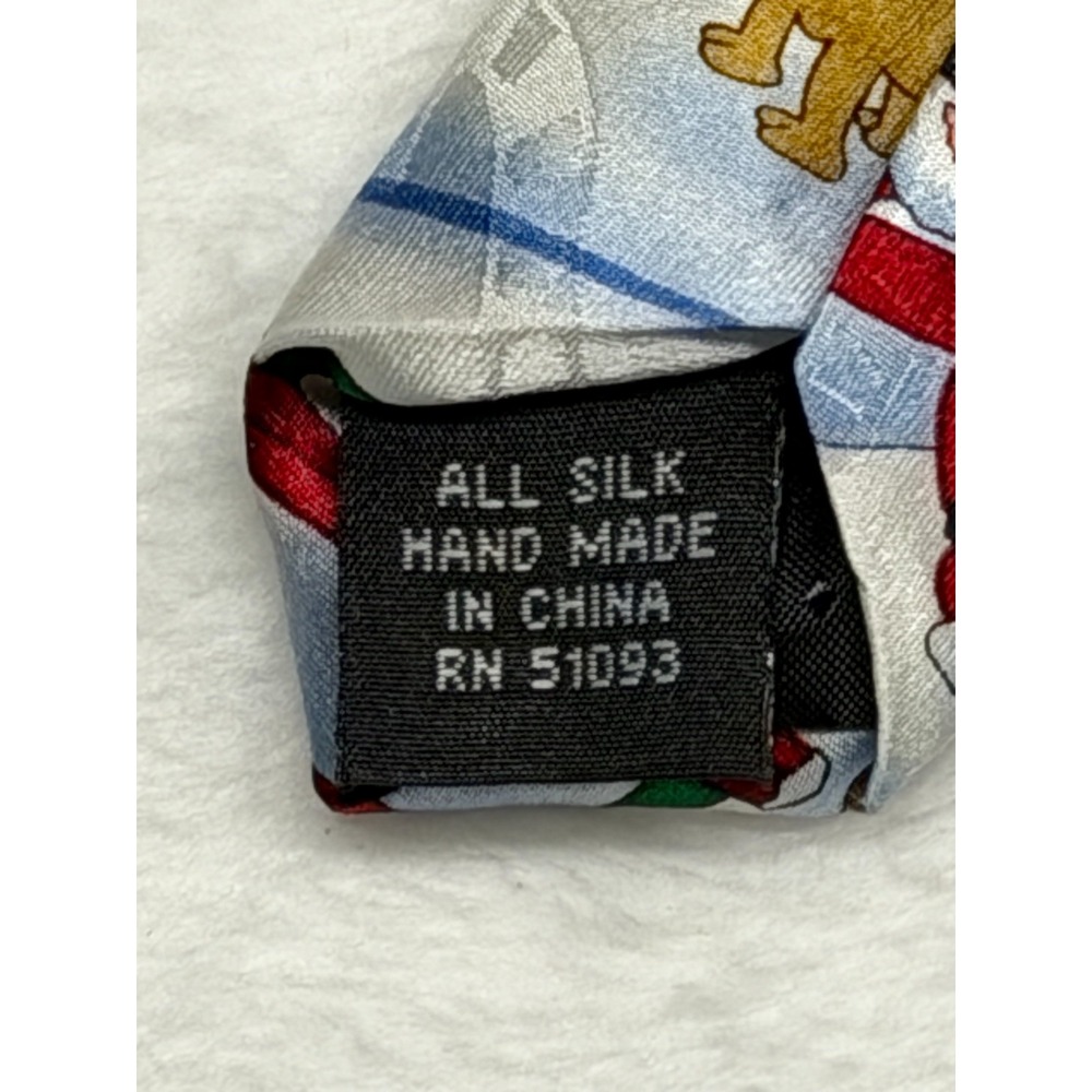 Yule Tie Greetings Santa With Brief Case & Cell Phone Silk Tie by Hallmark - Picture 4 of 8